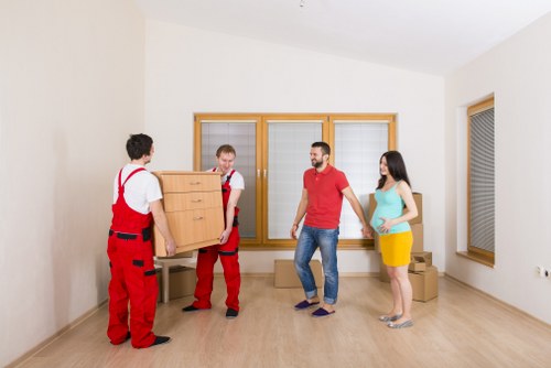 Packed boxes and furniture ready for a Paddington home move