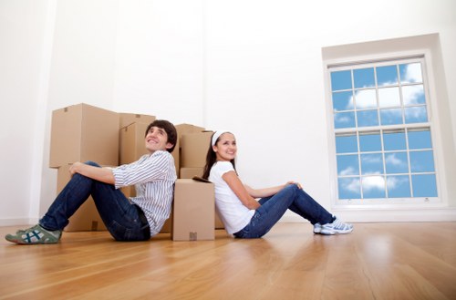 Movers completing a careful and well-organised relocation at the end of the day