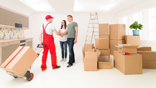 Organised packing supplies ready for a Paddington flat or office relocation