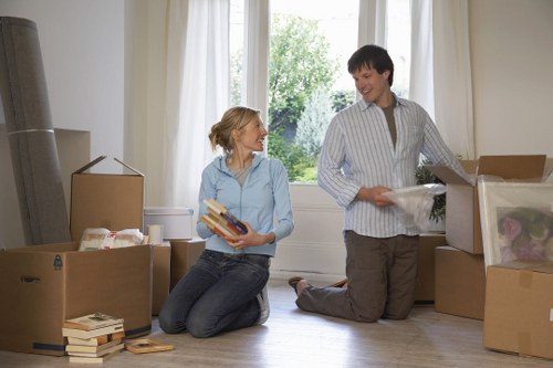 Packed boxes and furniture ready for a Paddington apartment relocation