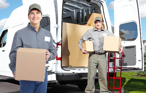 Mover handling belongings with care during a house move