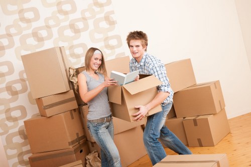 Professional Paddington moving company handling packed boxes